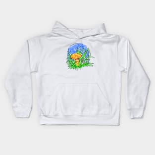 Neon mushroom Kids Hoodie